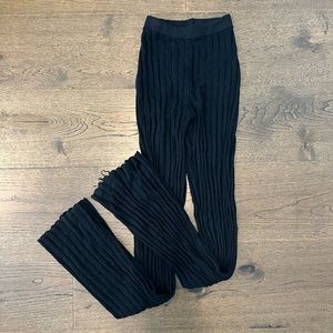 Aya Muse Black Ribbed Pants